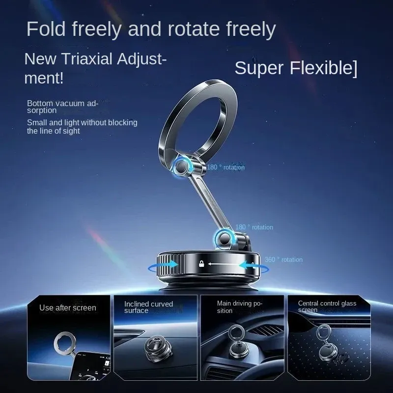 Support de téléphone magnétique rotatif à 360° pour voiture, fixation sur tableau de bord ou pare-brise, support de navigation automobile multi-usage 6