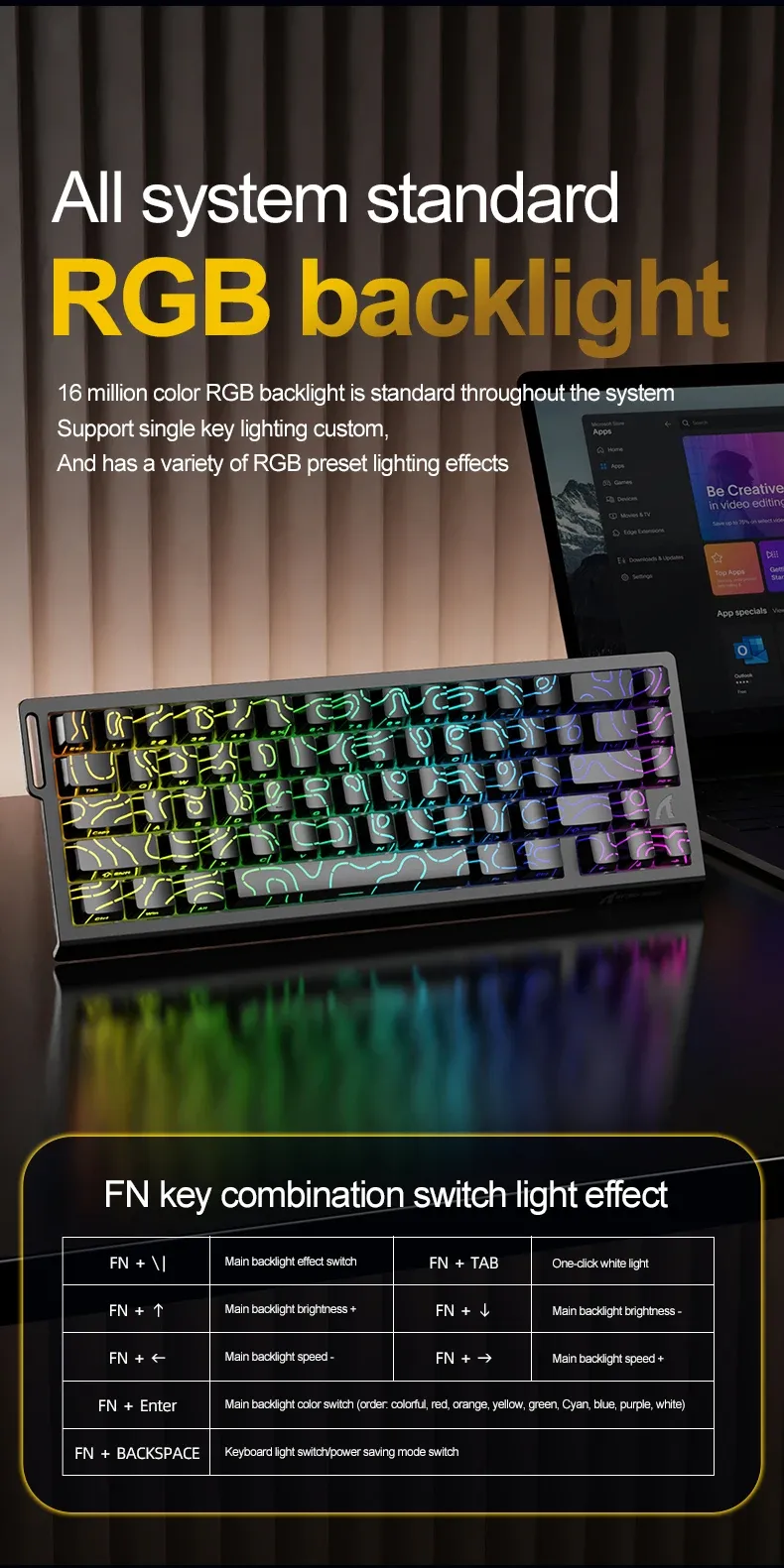 Design épuré du clavier