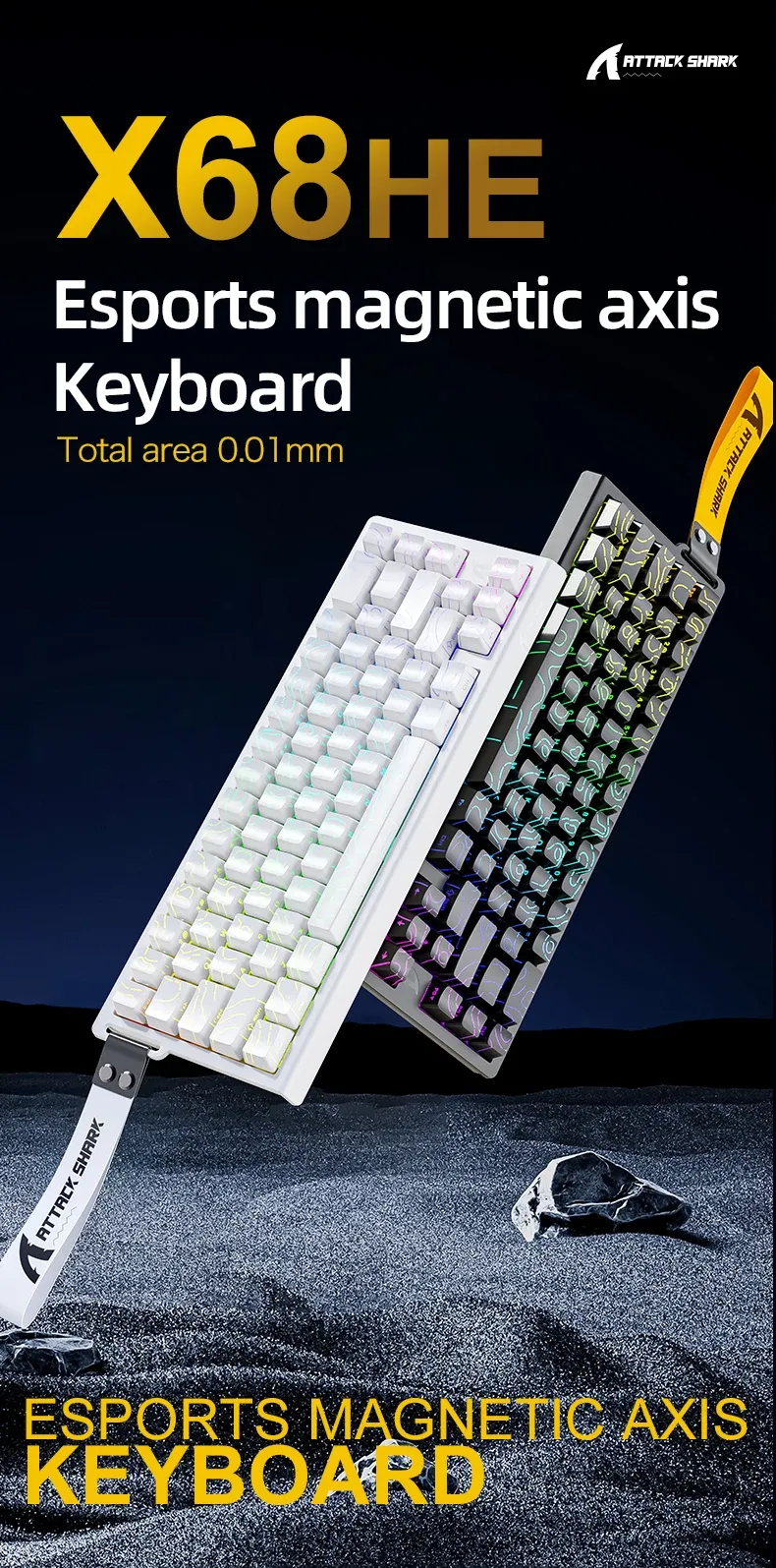 Vue d'ensemble du clavier ATTACK SHARK X68