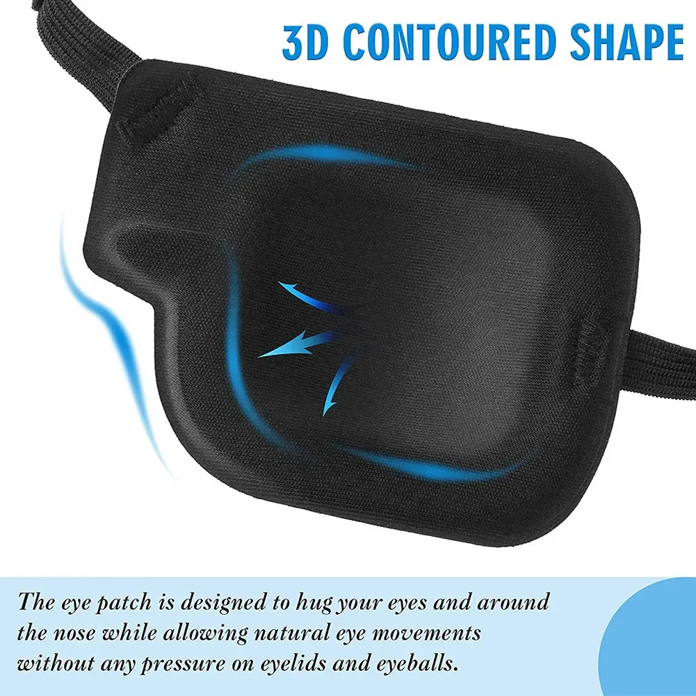 Masque oculaire monoculaire médical, cache-œil unique, occultation de la lumière, correction de l'amblyopie, correction du strabisme stéréoscopique 3D 4