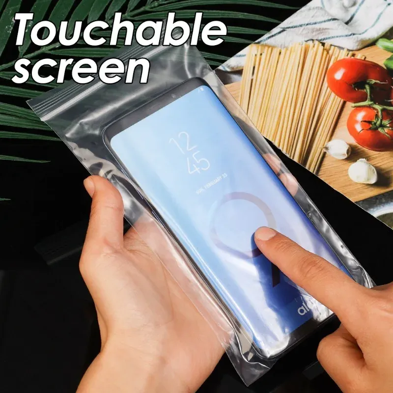 Lot de 100 pochettes transparentes étanches à fermeture zip pour téléphone, compatibles iPhone 15, 14, 13 Pro Max et Samsung 2
