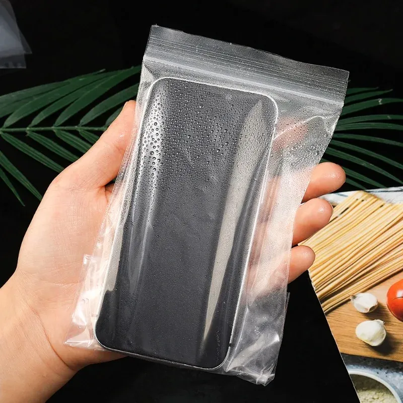 Lot de 100 pochettes transparentes étanches à fermeture zip pour téléphone, compatibles iPhone 15, 14, 13 Pro Max et Samsung 4