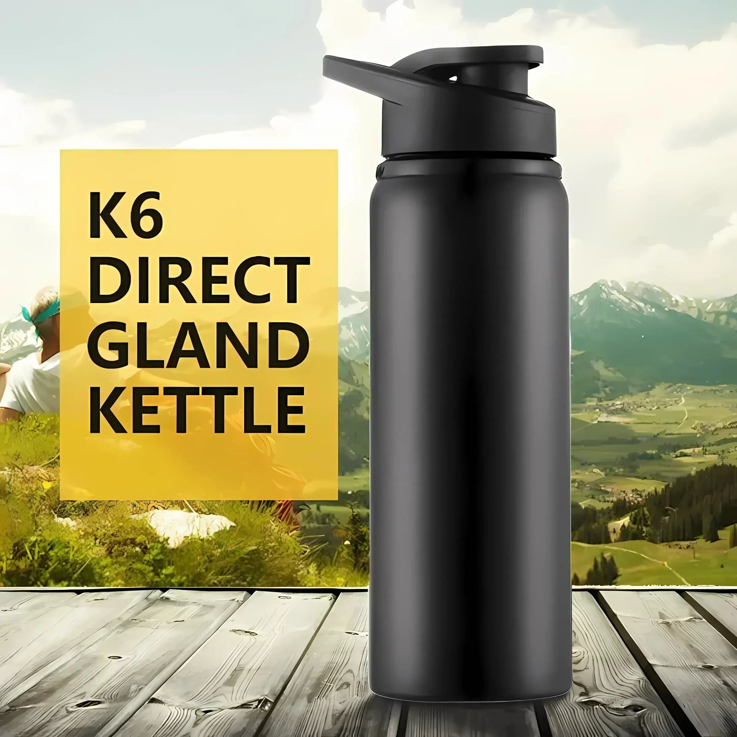 Gourde portable en acier inoxydable pour vélo, sport et voyage 2