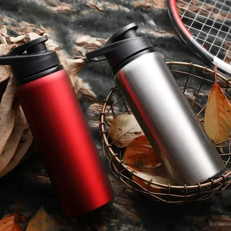 Gourde portable en acier inoxydable pour vélo, sport et voyage 6
