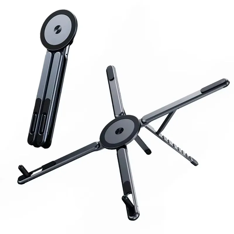 Support pliable et ergonomique pour ordinateur portable, 8 niveaux de hauteur, structure trépied 8