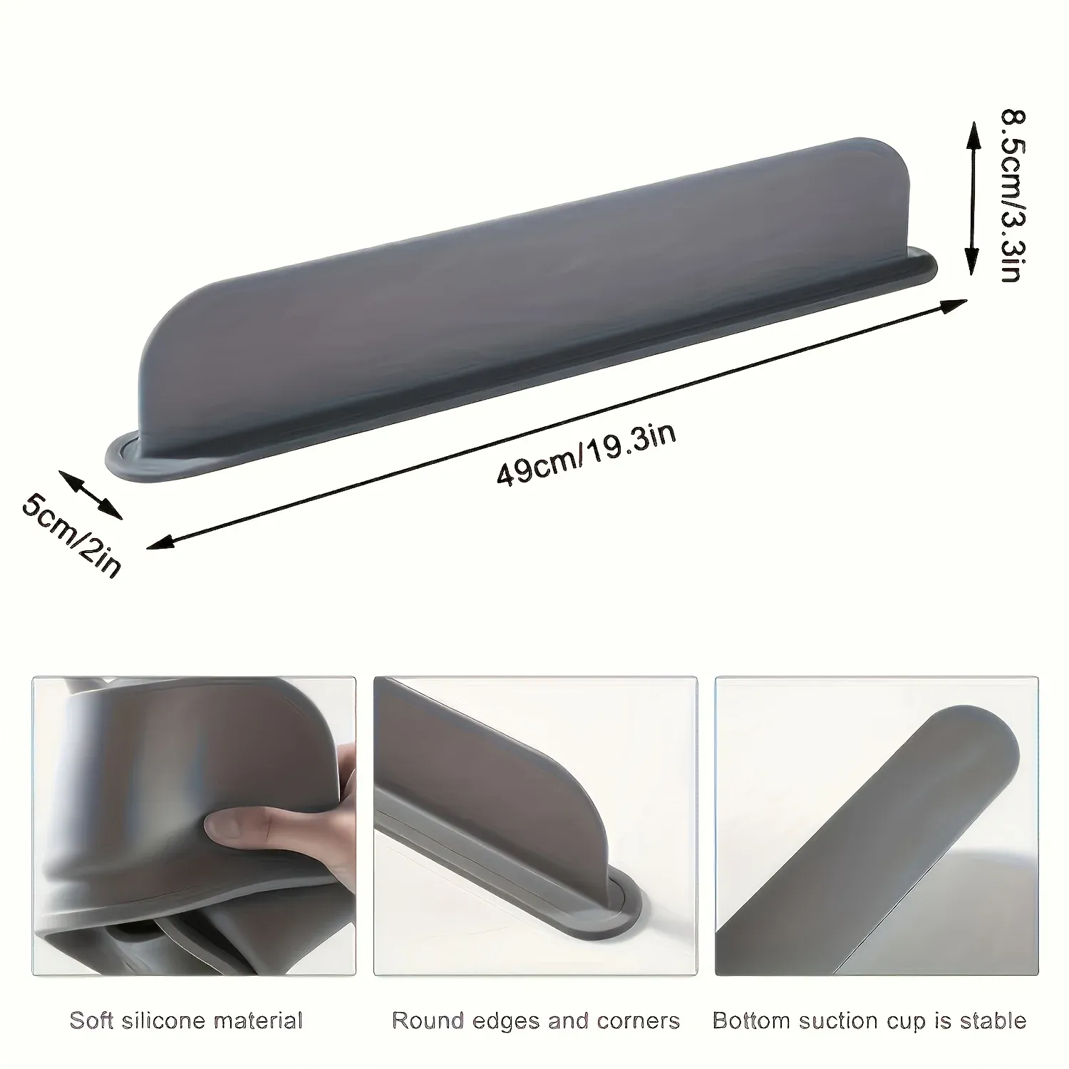 Pare-éclaboussures d'évier en silicone à ventouse pour cuisine et laboratoire 6