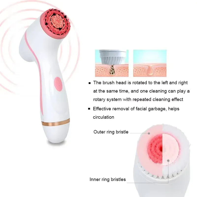 Brosse nettoyante électrique 3 en 1 à vibrations soniques pour le visage 3