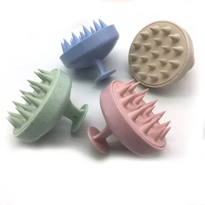 Brosse de massage pour cuir chevelu sec à coussinets rembourrés