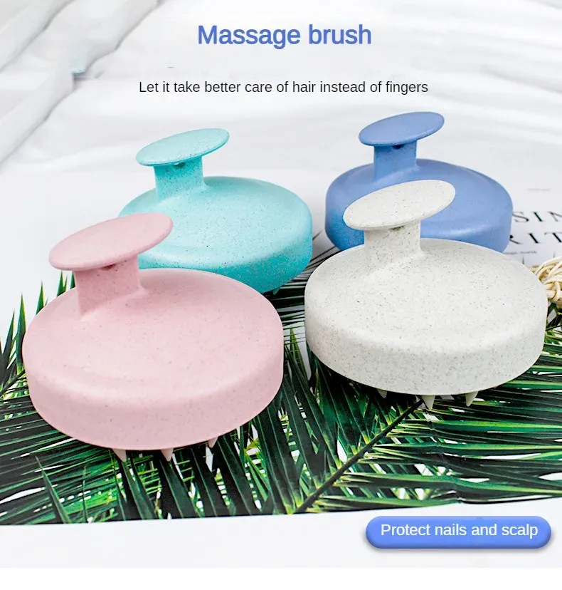 Brosse de massage pour cuir chevelu, vue d'ensemble