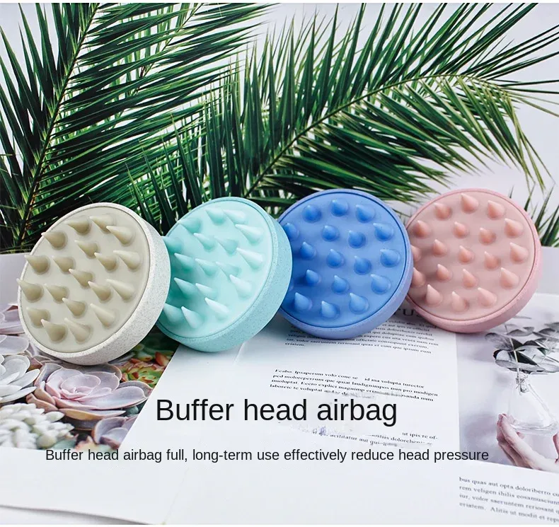 Brosse de massage pour cuir chevelu, en utilisation