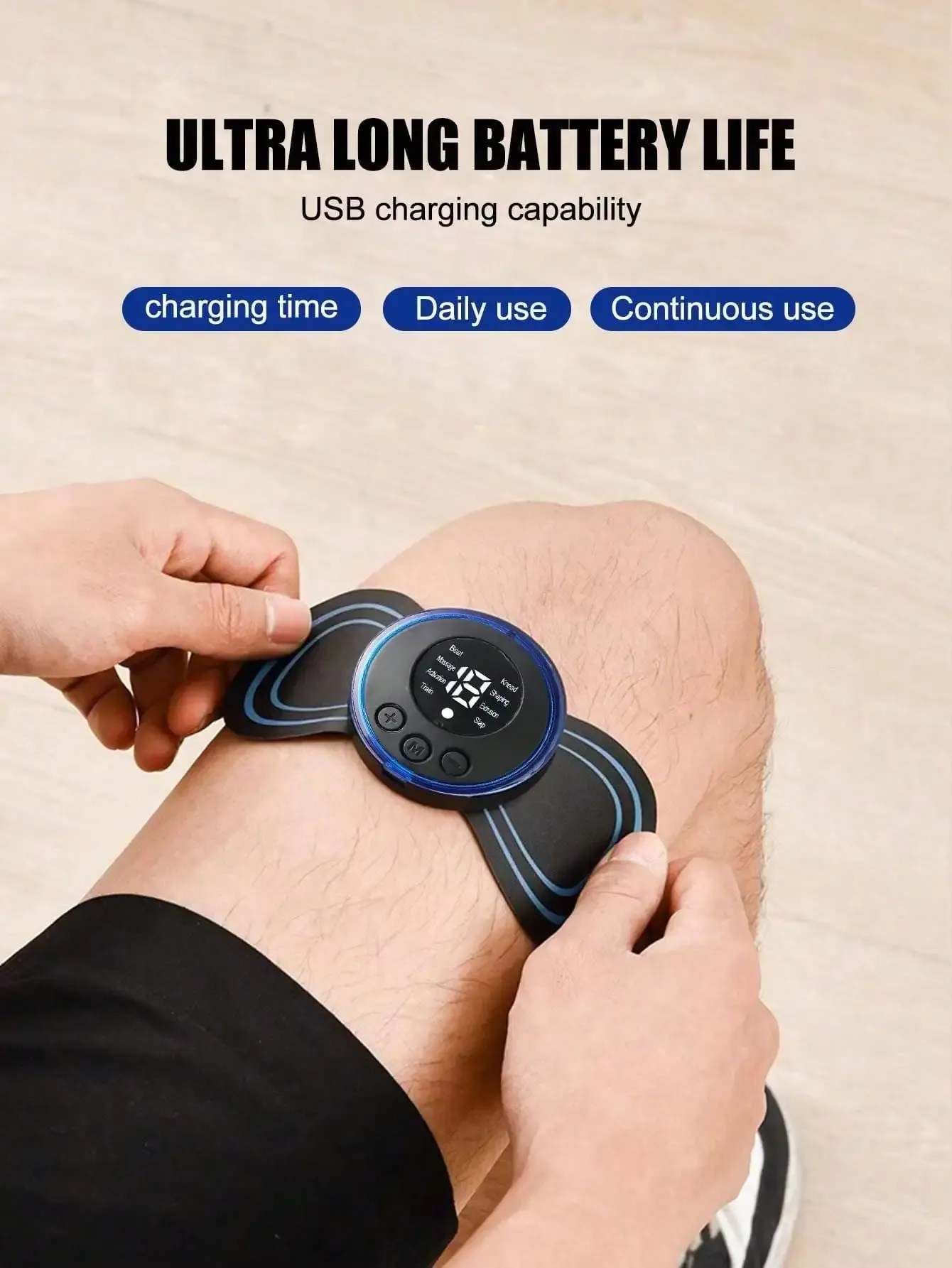 Coussinets de massage électriques pour le cou à micro-courant EMS, soulagement des tensions des épaules et de la nuque 4