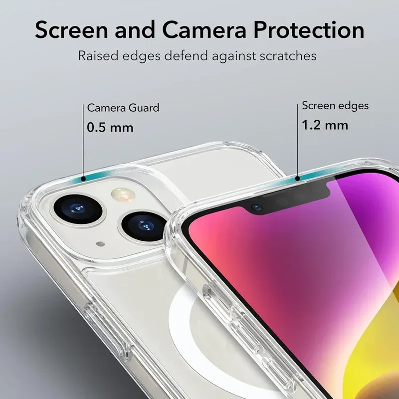 Détail de la coque magnétique transparente