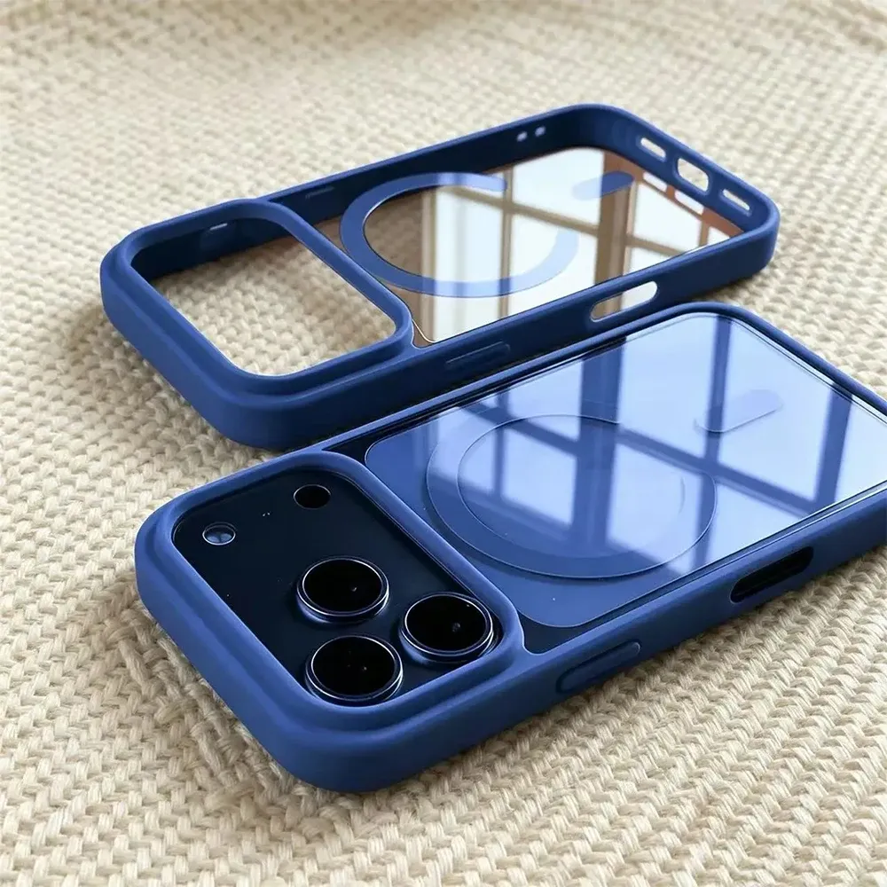 Coque de téléphone magnétique en acrylique compatible MagSafe pour iPhone 18 Pro Max, 17 Air, 16 Plus, 15, 14, 13, 12, 11, 17e, 17 11
