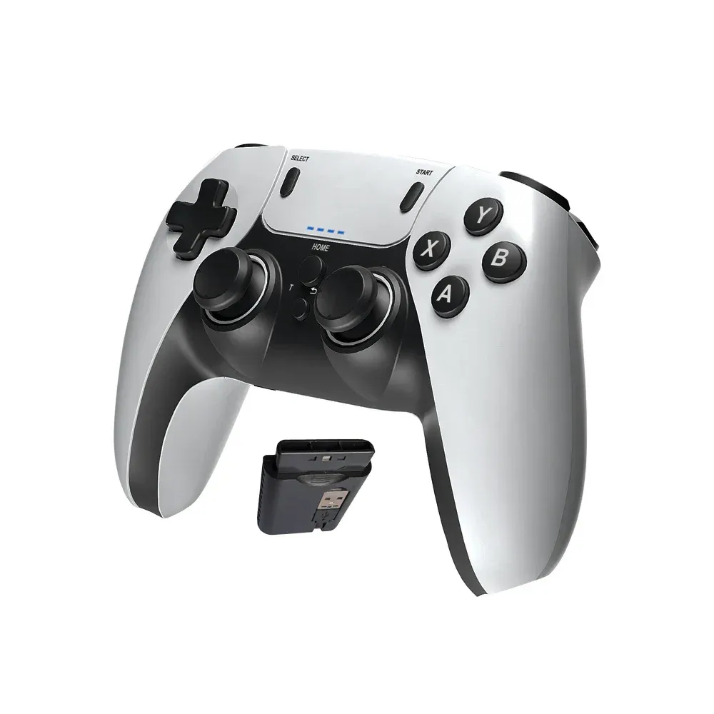 Manette de jeu sans fil, contrôleur portable pour console de divertissement, compatible PS1, PS2, PS3, PC, Android 4