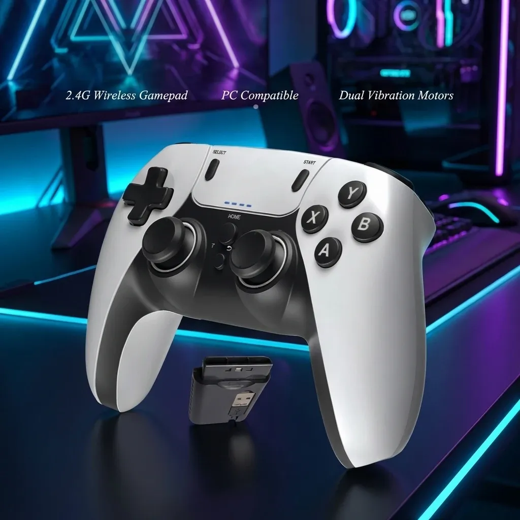 Manette sans fil dans un environnement de jeu