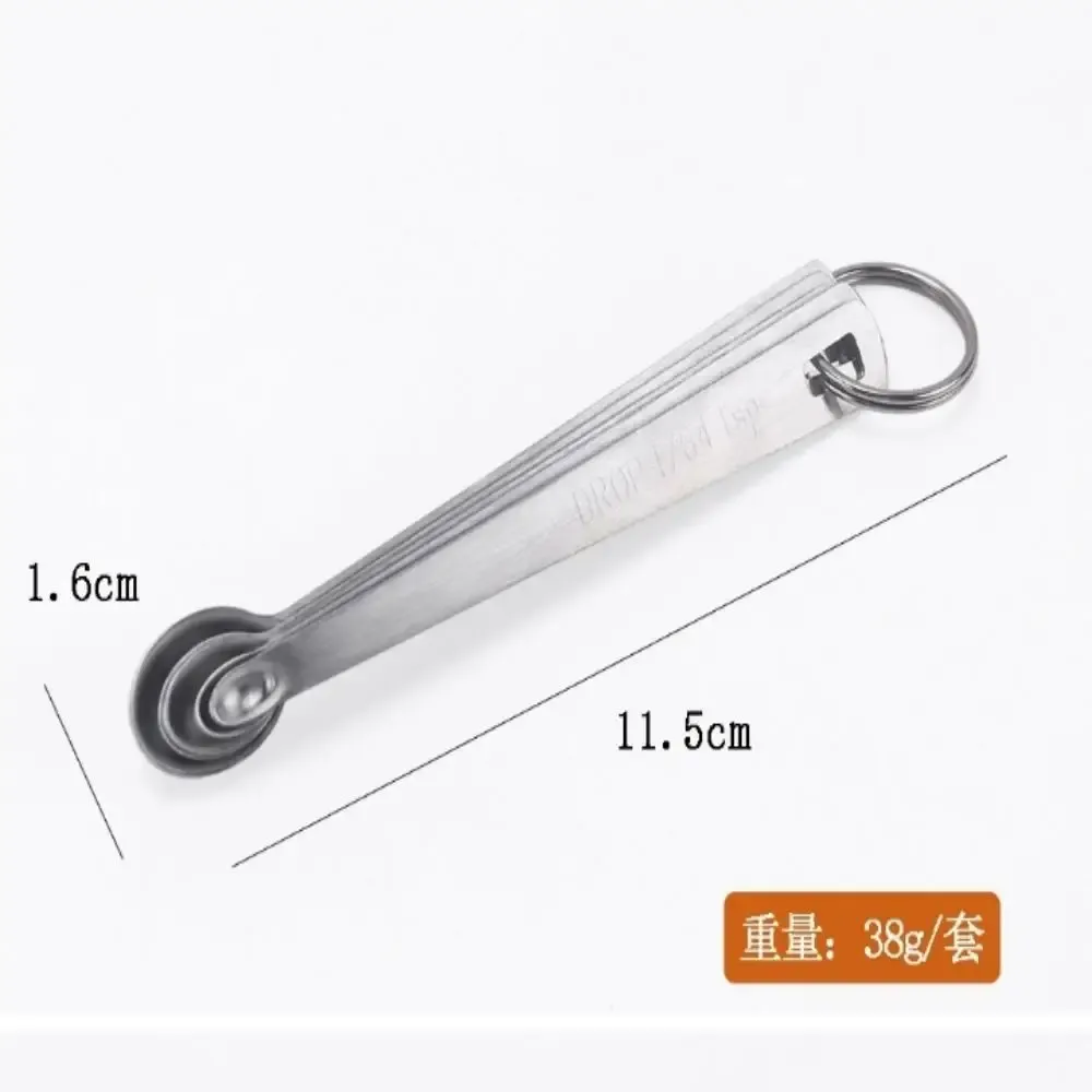 Cuillère doseuse en acier inoxydable, résistante aux hautes températures, avec gobelet doseur, ustensile de mesure pour la maison 4