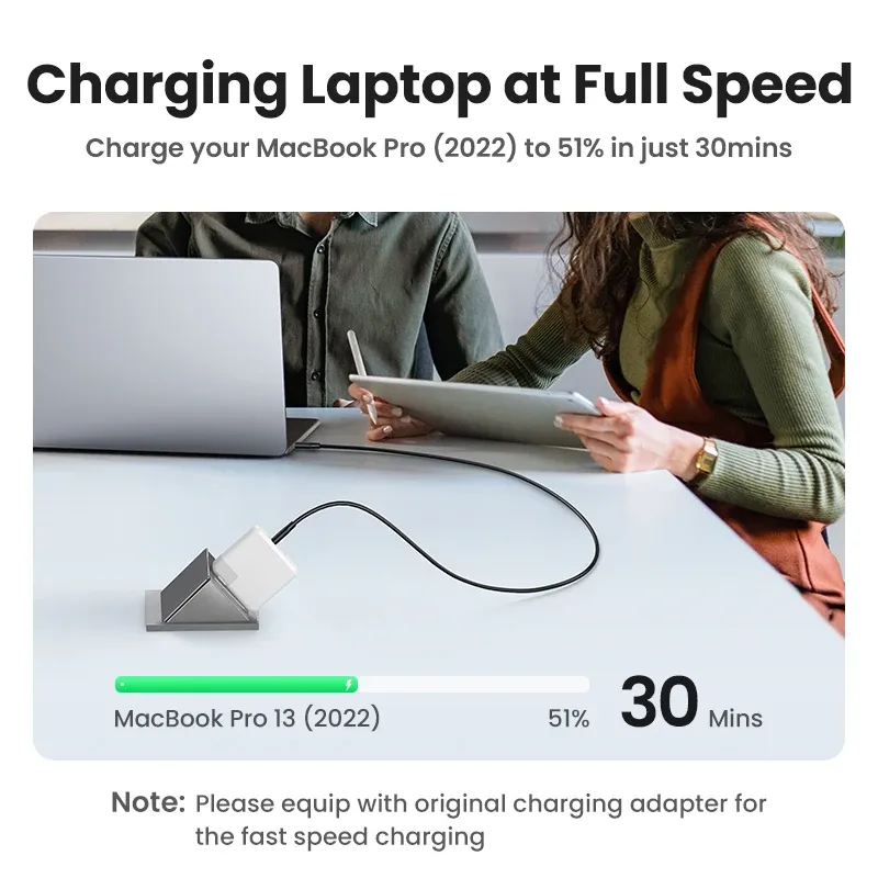 Câble USB-C vers USB-C 100 W PD, charge rapide 5 A avec puce e-Marker, compatible iPhone 17, iPhone 16, iPhone 15, MacBook et Samsung Galaxy S25 2
