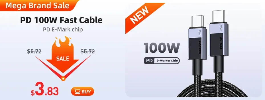 Câble de charge rapide USB-C vers USB-C