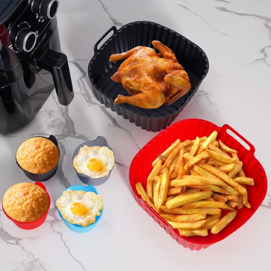 Panier de cuisson en silicone en situation