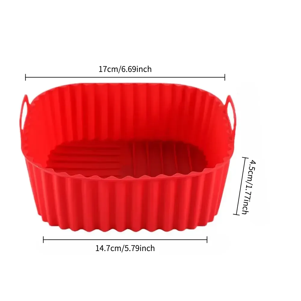 Moule carré en silicone pour friteuse à air, réutilisable et sans danger pour les aliments 10