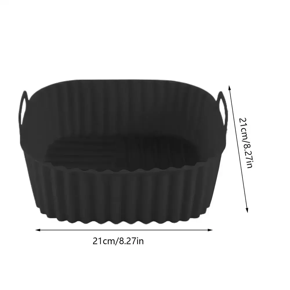 Moule carré en silicone pour friteuse à air, réutilisable et sans danger pour les aliments 7
