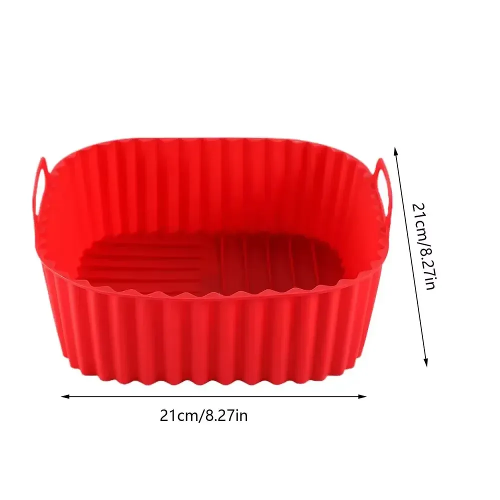 Moule carré en silicone pour friteuse à air, réutilisable et sans danger pour les aliments 8