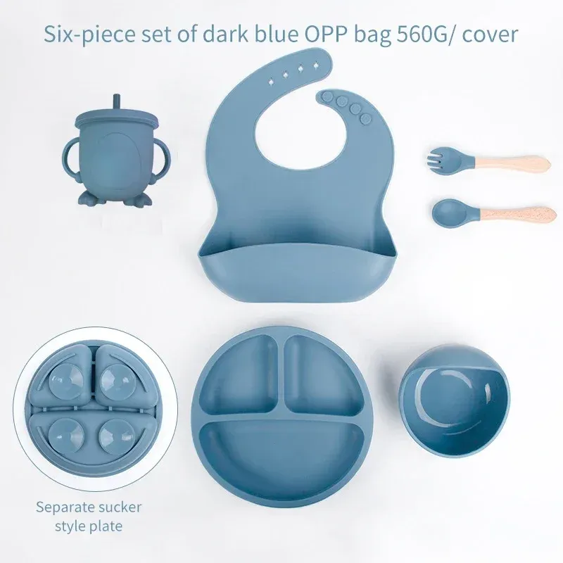 Ensemble de Couverts en Silicone pour Enfant, 6 Pièces, Idéal pour les Repas de Bébé 8