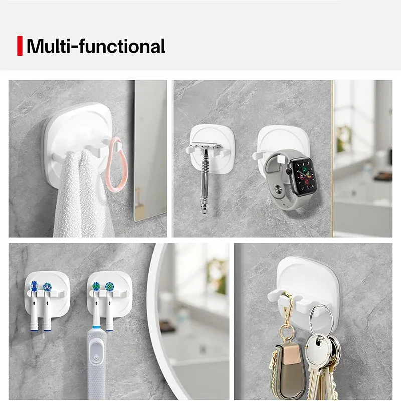Support pour brosse à dents dans une salle de bain