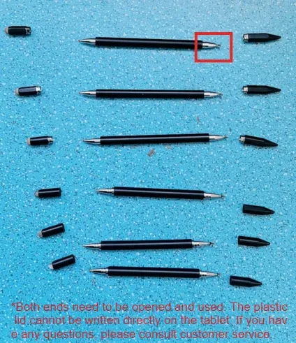 Stylet magnétique en situation d'utilisation