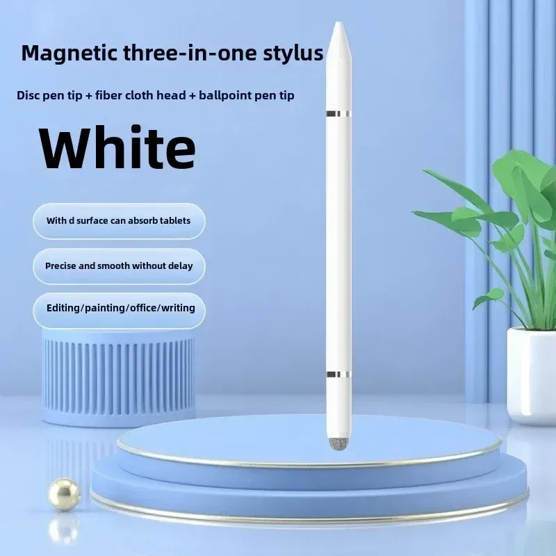 Stylet magnétique 3 en 1 pour iOS et Android, stylo tactile compatible iPad, tablettes et smartphones 8