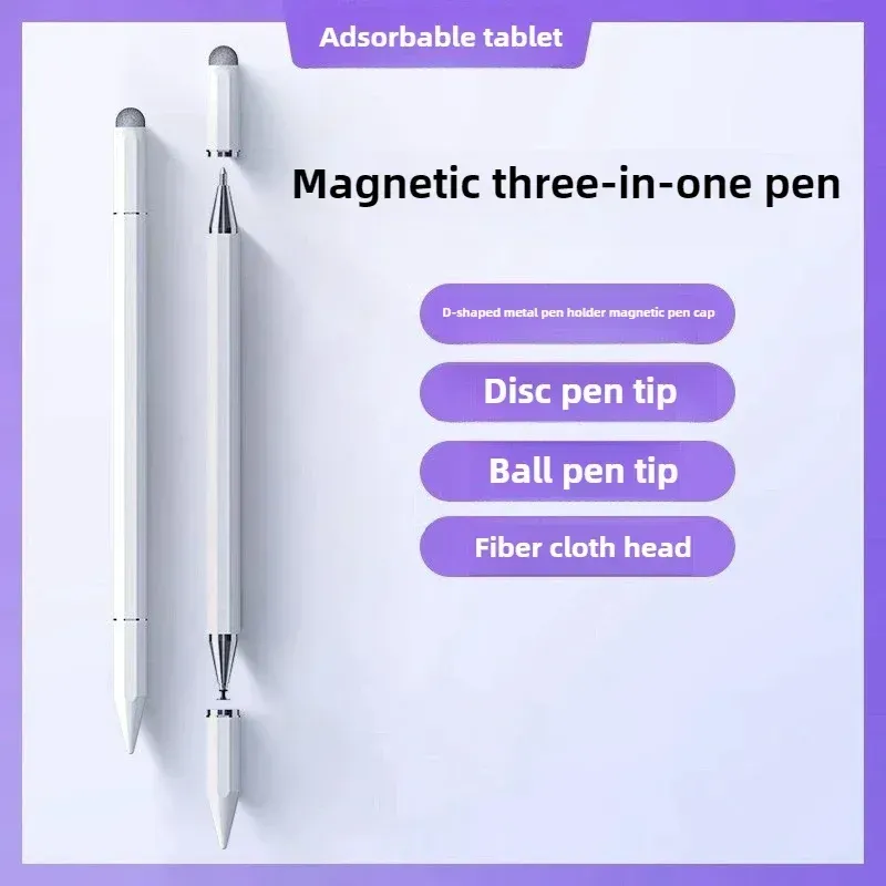 Stylet magnétique 3 en 1 pour iOS et Android, stylo tactile compatible iPad, tablettes et smartphones 10