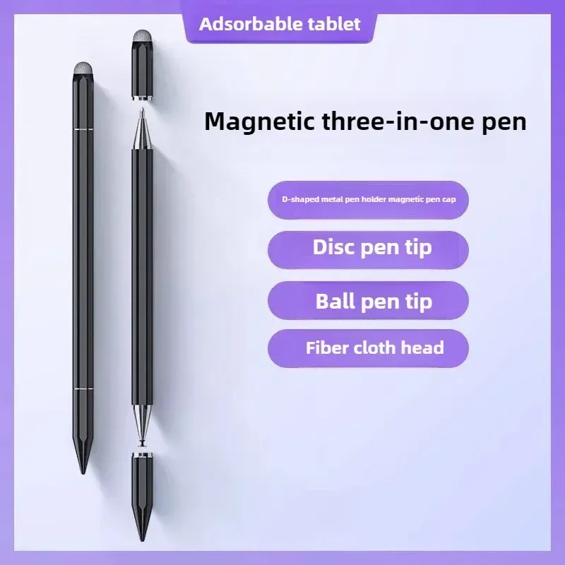 Stylet magnétique 3 en 1 pour iOS et Android, stylo tactile compatible iPad, tablettes et smartphones 9