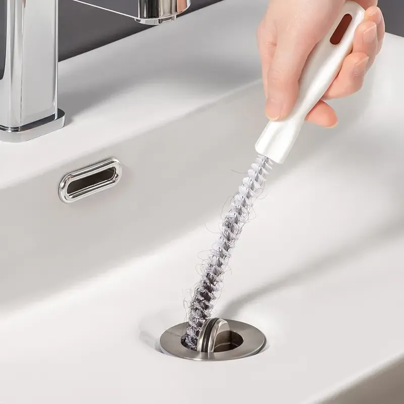 Brosse de dragage flexible et pliable pour canalisations, débouche-évier et outil de nettoyage de vidange, 48 cm et 71 cm 2