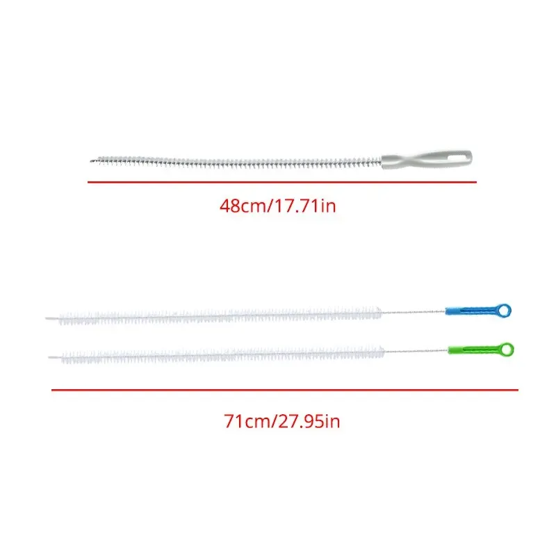 Brosse de dragage flexible et pliable pour canalisations, débouche-évier et outil de nettoyage de vidange, 48 cm et 71 cm 6