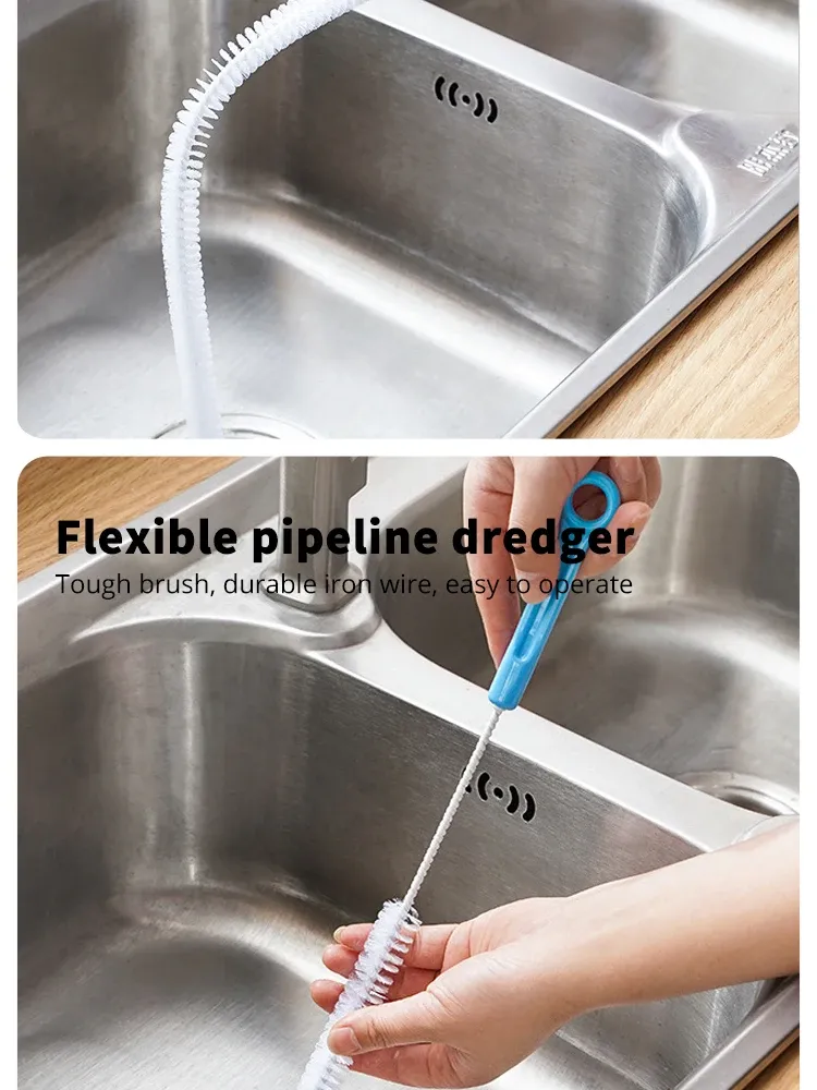 Brosse flexible en situation d'utilisation