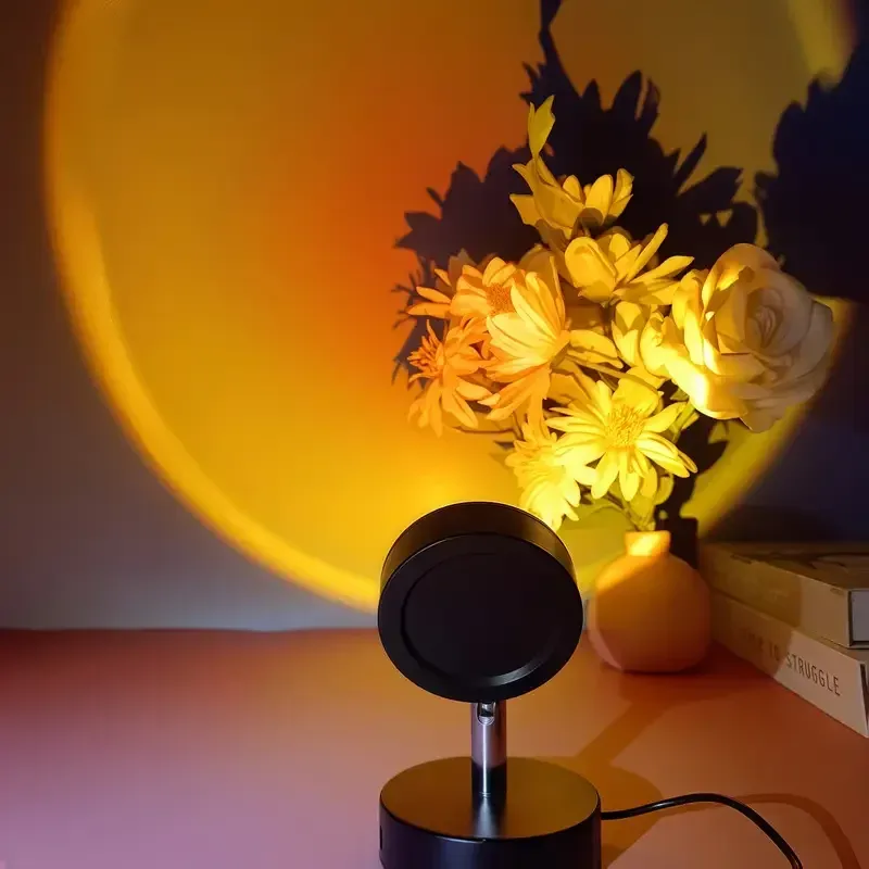 Lampe d'ambiance coucher de soleil, mise en scène