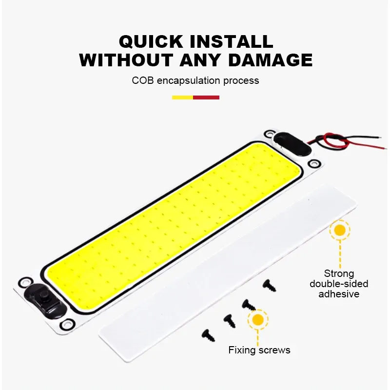 Plafonnier LED 12-24 V pour véhicule avec interrupteur marche/arrêt, lampe de lecture et éclairage intérieur pour fourgon et camion 6
