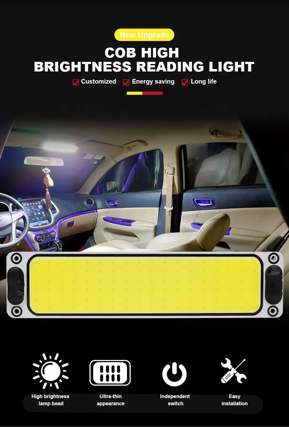 Vue détaillée du plafonnier LED BLALION