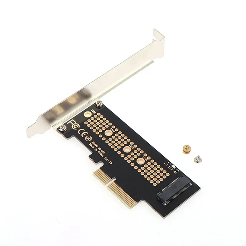 Carte adaptateur M.2 NVMe SSD vers PCIe 4.0, clé M, compatible X1/X4, 64 Gbit/s, pour ordinateur de bureau 3