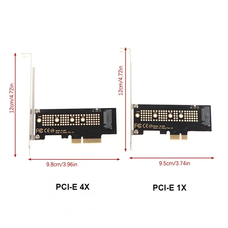 Carte adaptateur M.2 NVMe SSD vers PCIe 4.0, clé M, compatible X1/X4, 64 Gbit/s, pour ordinateur de bureau 6