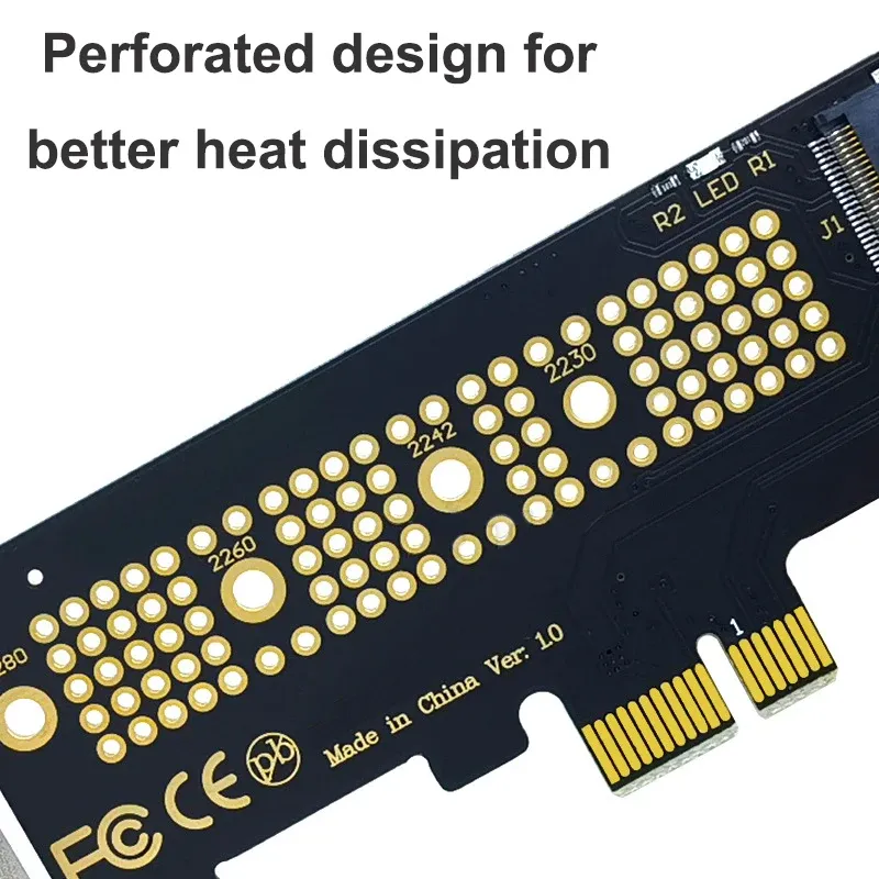 Carte adaptateur NVMe, détail du connecteur