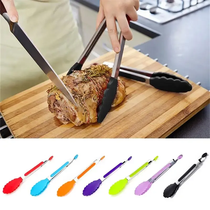 Pinces de cuisine en silicone pour barbecue