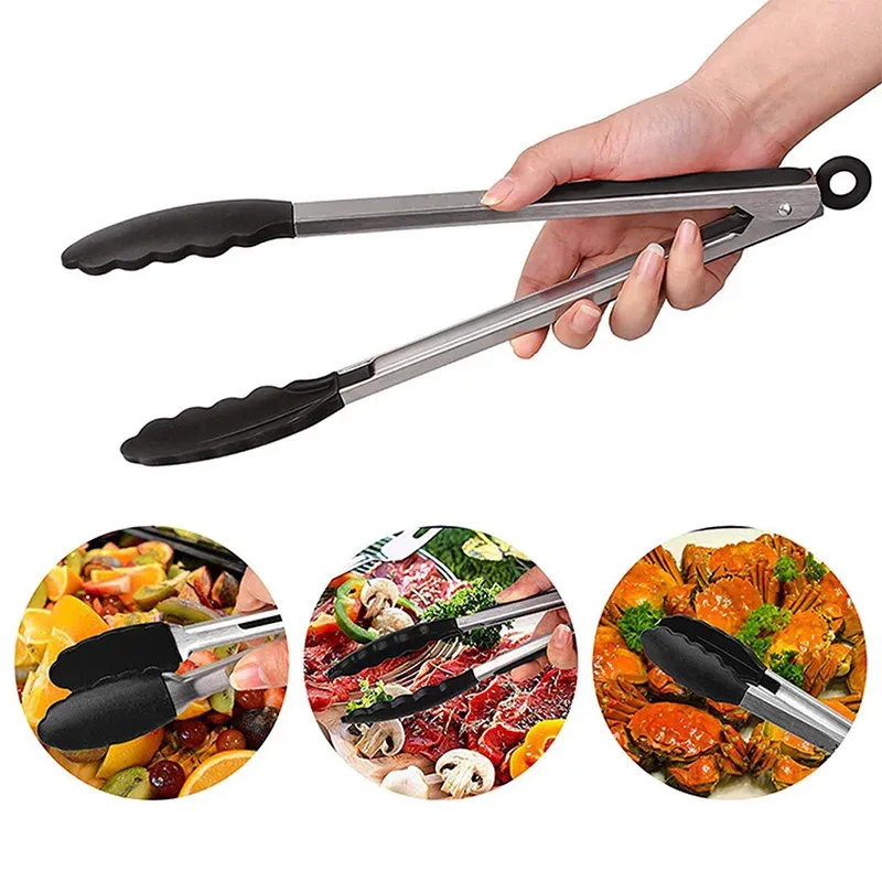 Pinces à aliments en silicone antidérapantes, vue détaillée