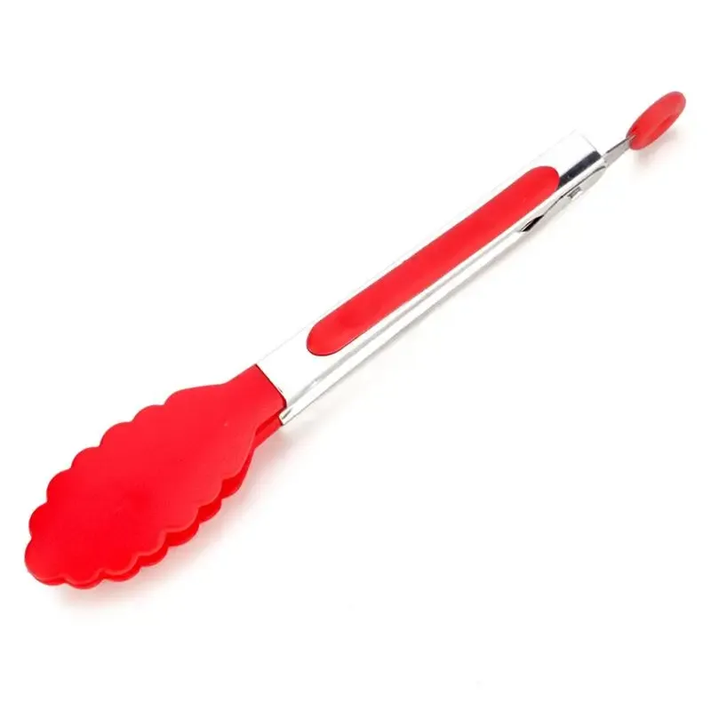 Pinces à aliments antidérapantes en silicone pour barbecue et cuisine 7