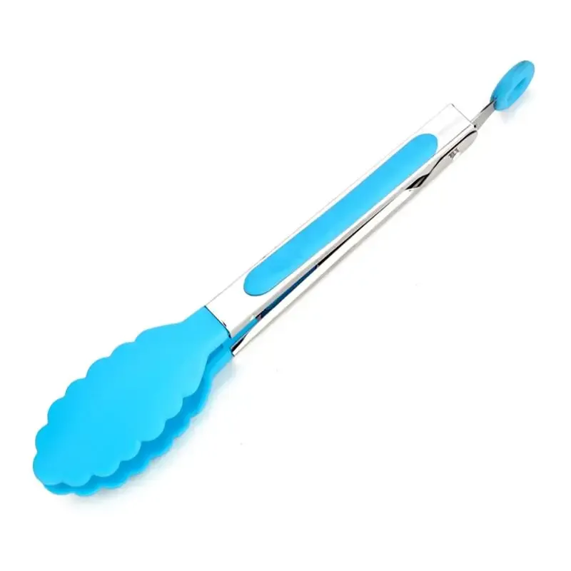 Pinces à aliments antidérapantes en silicone pour barbecue et cuisine 8