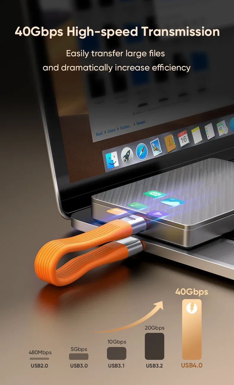 Câble USB-C flexible multifonction design
