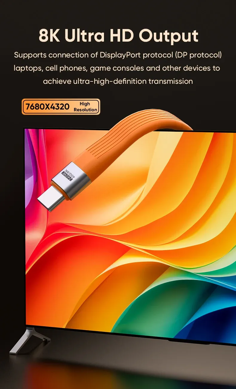 Câble USB-C flexible multifonction connecteurs