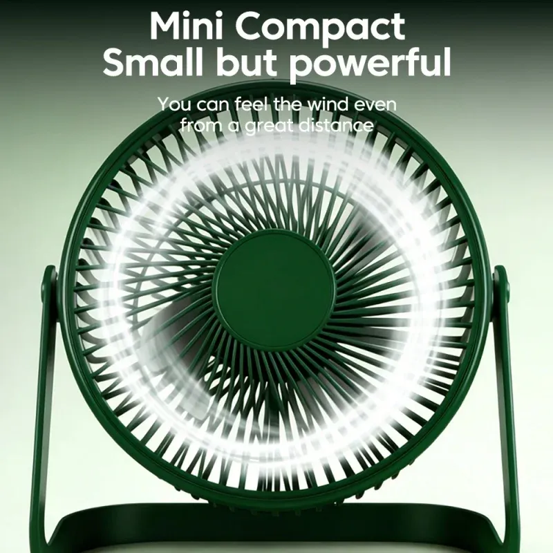 Mini ventilateur de bureau USB portable à rotation 360° pour dortoir, ordinateur et domicile 4