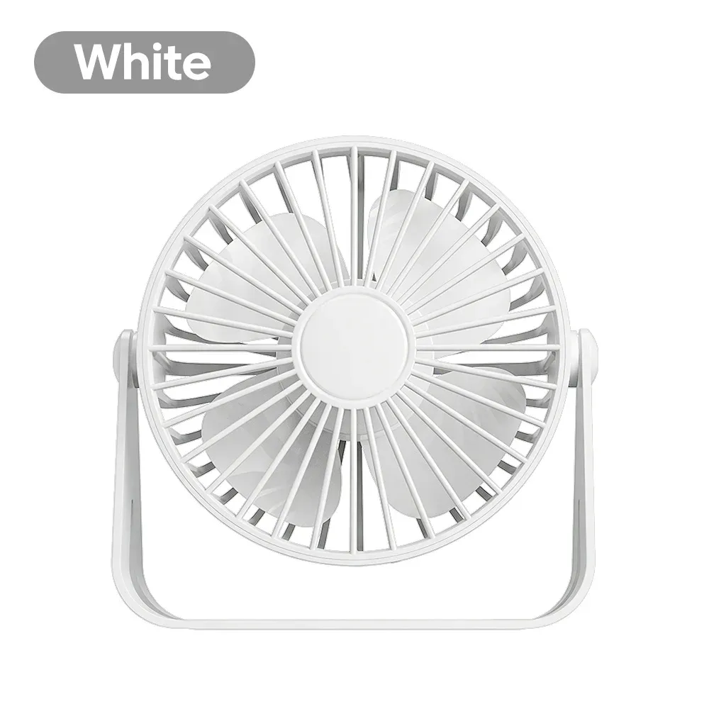 Mini ventilateur de bureau USB portable à rotation 360° pour dortoir, ordinateur et domicile 7