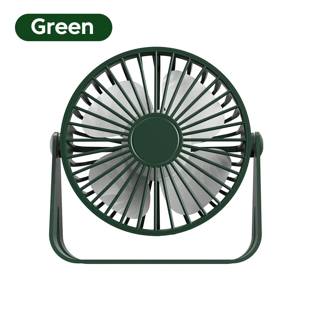 Mini ventilateur de bureau USB portable à rotation 360° pour dortoir, ordinateur et domicile 8